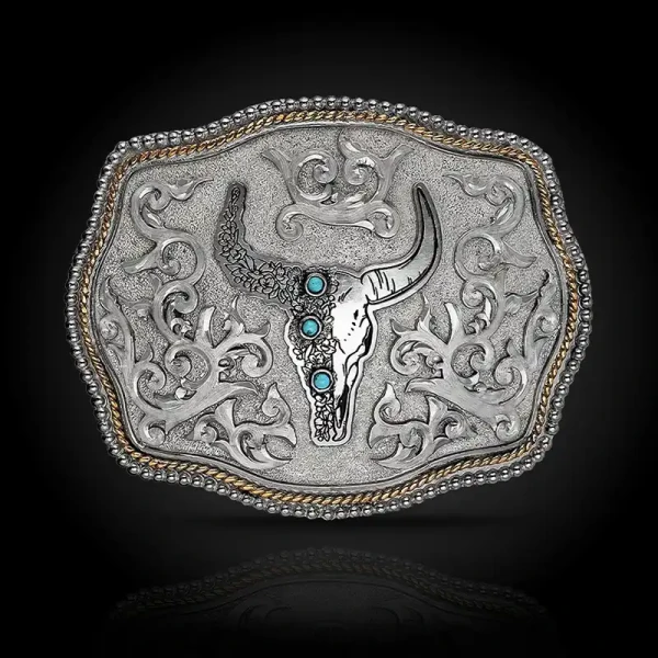 Wildflower Longhorn Belt Buckle (In Stock)